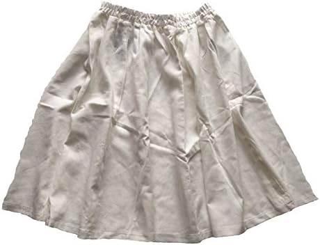 Endless Alland Women's Solid Summer Linen A-Line Mini Skirt (White)
