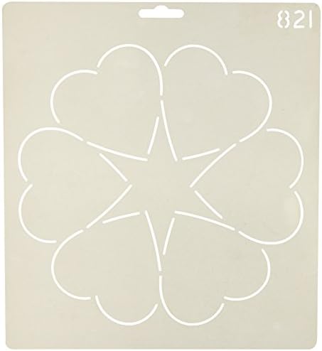 Quilting Creations Ring of Hearts Quilt Stencil, 8"