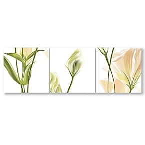 Wall26-3 Panel Canvas Wall Art- Elegant Flowers-Giclee Painting Wall Bedroom Living Room Home Decoration - 12"x12"x3 Panels