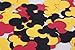 100 Black Red & Yellow Mickey Confetti, Paper Mickey Mouse Birthday Party Decorations