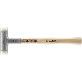 Halder SuperCraft Dead Blow Mallet, Non-Rebounding Mallet, Hard Nylon Inserts, Hickory Wood Handle with Overstrike Protector, 30mm, 1 lb.