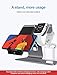 Bestand 3 in 1 Aluminum Stand for Apple iWatch, Charging Station for Airpods, Qi Fast Wireless Charger Dock for Apple iWatch/iPhone X/8 Plus/8, Samsung S8, Grey