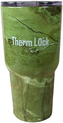 30 oz Tumbler by Therm Lock Stainless SteelTumbler with Lid that closes and Double Wall Vacuum Insulation a Great Travel Mug and Coffee Cup in Leaf Green Best