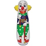 Old Style Clown Punching Bag - Inflatable Bounce Back Toy