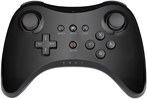 Bek Design Wireless Joystick Game Pad Controller Dual Analog with USB Charging Cable for Nintendo Wii U Pro Black