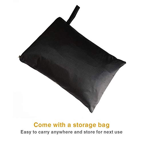 AILELAN Lawn Mower Cover, Premium Oxford Heavy Duty Push Mower Cover,Anti UV&Mildew&Dust&Water Universal Fit Size with Drawstring,Storage Bag and Buckle (210D, Black)