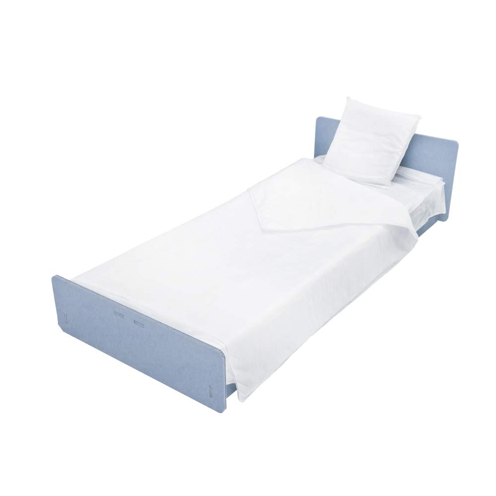 5 Disposable Single Bed Kit In Non-woven 2 Sheets Cm 140 x 240 And 1 Pillowcase 60 x 80 cm Medical Sud Made in Italy