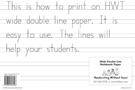 Handwriting Without Tears Wide Double Lined Paper 100 Sheets By School Specialty Amazon Co Uk Office Products Handwriting Without Tears Wide Double Lined Paper 100 Sheets By School Specialty Amazon Co Uk Office Products