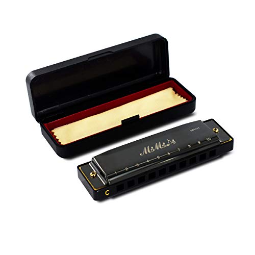 MIMIDI Diatonic Harmonica 10 Holes|Key of C|Harmonica Beginner|Harmonica with Case|Harmonica For Kid and Adult