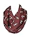 Etwoa Boston Terrier Claret Red Print Infinity Scarf Circle Loop Scarf
