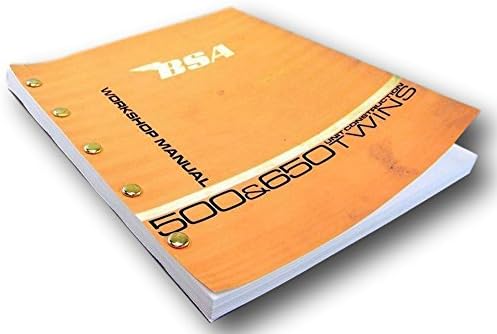 Bsa A65 Thunderbolt Service Repair Workshop Manual Unit Construction Twins