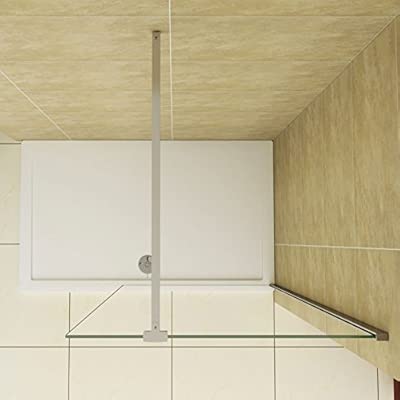 1700 X 800 Mm Walk In Shower Enclosure Stone Tray Waste Amazon