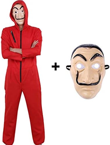 Unisex Dali Movie Costume La Casa De Papel Cosplay Party Mask Money Heist Costume with Face Mask