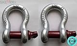 SKEMIDEX-3/4 Shackle Recovery D Ring Shackles JEEP