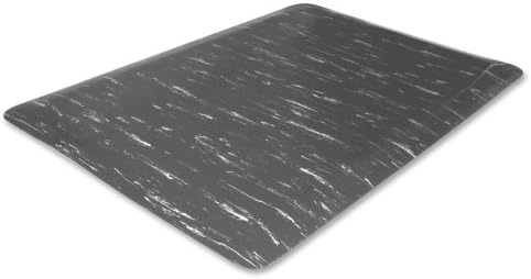 Wholesale CASE of 2 - Genuine Joe Marble Top Anti-fatigue Mats-Anti-Fatigue Mat, 3'x5', Gray Marble