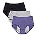 YOYI FASHION Women Mesh Holes Breathable Leakproof Period Panties Mulit Pack US Size XXS-4XL/11 (US, Alpha, Medium, Regular, Regular, Blue,black,gray)
