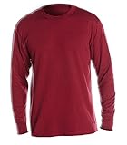 Duofold by Champion Thermals Men`s Long-Sleeve Base-Layer Shirt, Red, M