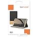 kwmobile Elegant canvas synthetic leather case for Huawei MediaPad X2 7.0 in black brown with convenient STAND FEATURE