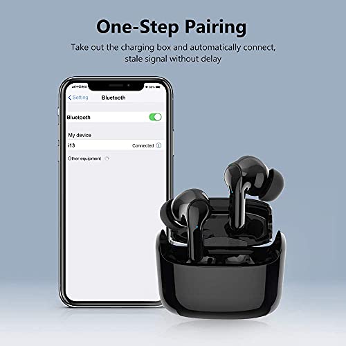 MuGo Wireless Earbuds, Bluetooth Headphones with Premium Sound Quality 8H Playtime, IP7 Waterproof Bluetooth Earbuds, Ultra-Lightweight, Built-in Mic, Touch Control Noise Cancelling in-Ear Earbuds