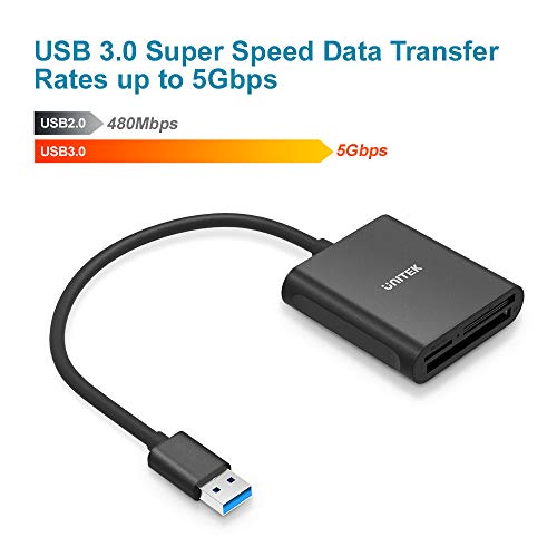 image for Unitek 3-Slot USB 3.0 Compact Card Reader, Read 3 Cards Simultaneously