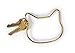 Fancy That 5228960 Brass Key Ring, 3.35 inches, Cat
