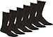 Sakkas Men's Cotton Blend Ribbed Dress Socks - 10-13 - Black 6-Pack