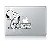 Snoopy Reading Apple Macbook Vinyl Decal Sticker Apple Mac Air Pro Laptop Sticker