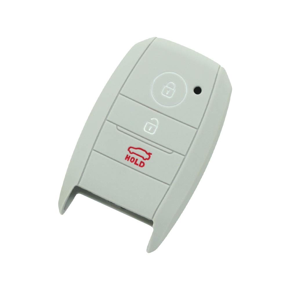 BROVACS Silicone Cover Protector Case Holder Skin Jacket Compatible with KIA 3 Button Smart Remote Key Fob CV9106 Grey — image 1