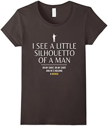 Women's I See A Little Silhouetto Of A Man Mango Shirt Small Asphalt