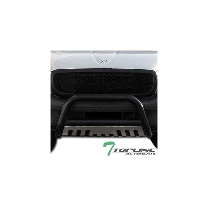 Buy Topline Autopart Matte Black Bull Bar Brush Push Front Bumper Grill