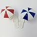 FUNSHOWCASE Plastic Summer Beach Chairs with Umbrellas Aquarium Terrariums Miniature Garden Fairy Gardens Doll House Cake Topper Resin Decoration
