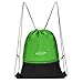 G4Free 15L Drawstring Backpack 15L&20L Cinch Bag String Backpack Gym Bag for Men Women Nylon (Grass/Black)