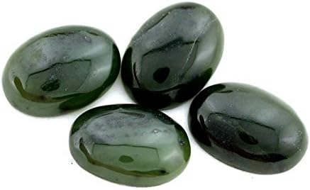 Two 18x13 18mm X 13mm Oval Nephrite Canadian Jade Cab Cabochon Gemstone Gem Stone Cm40/cc7