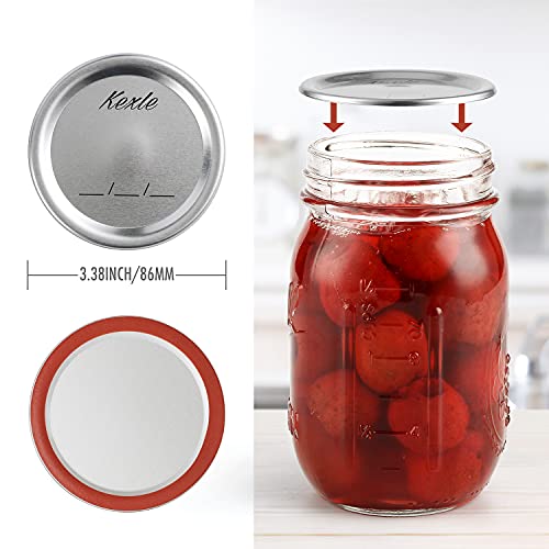 【100 PCS】 Wide Mouth Canning Lids,86MM Mason Jar Canning Lids, Reusable