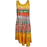 Mogul Interior Women's Boho Dresses Caftan Lounger Colorful Coverup One Size One Size