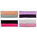 Habibee 4 Packs Wide Fashion Cotton Headbands for Women Breathable Moisture Wicking Sport Head Wraps Scarf for Workout Yoga Running