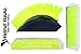 Helmet Hawks Motorcycle Helmet Mohawk w/Sticky Hook and Loop Fastener Adhesive -Highlighter Yellow