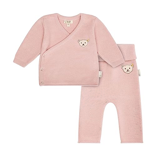 Steiff Basic Baby Set di Pantaloni, Silver Pink, 80 Unisex-Bimbi 0-24