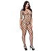 Deksias Crotchless Bodystocking Plus Size Open Crotch Lingerie (black2)
