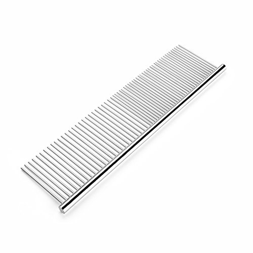 Flexzion pet grooming comb stainless steel cats dogs pu…