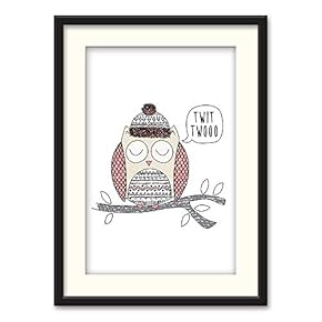 Black Framed Canvas Wall Art Cartoon Painting Home Artwork Decoration for Living Room, Bedroom - 23x31 inches