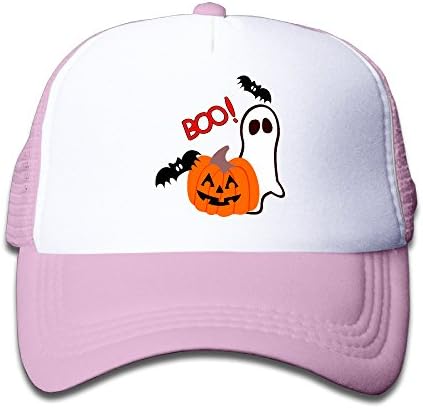 Boo!2 Adjustable Mesh Polyester Little Boy Hip-Hop Two Tone Trucker Cap Pink Halloween Holiday Gifts