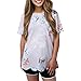UNIFACO Women Floral Printed Short Sleeve T Shirt Casual Loose Blouse Tops