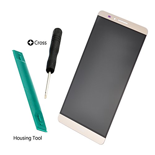 Easy To Shop Gold LCD Display+Touch Screen Digitizer Assembly for Huawei Ascend Mate 7 MT7