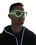 Light Up El Wire Glasses (Green)