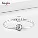 SOUFEEL New Letter J Charms Swarovski 925 Sterling Silver Charms For Bracelets Necklaces Letters Series