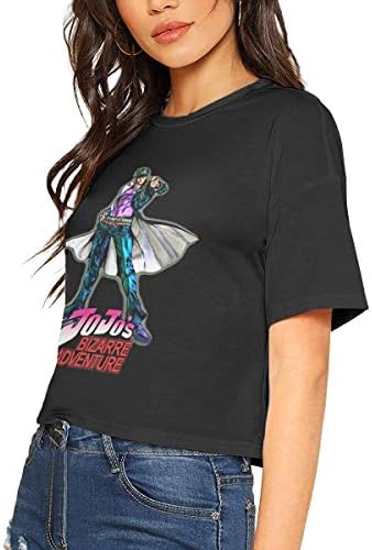 JoJo's Bizarre Adventure Sexy Exposed Navel Female T-Shirt Bare Midriff Crop Top T Shirts