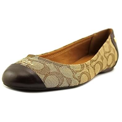 Amazon.com | Coach Womens Chelsea Cap Toe Slide Flats | Flats