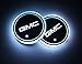 2pcs LED Car Logo Cup Holder Lights for GMC, 7 Colors Changing USB Charging Mat Luminescent Cup Pad, LED Interior Atmosphere Lamp Decoration Light. (GMC)