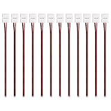 JACKYLED 2835 LED Lights Strip Connector Wire 12-Pack 2 Pin LED Conductor for 8mm Single Color 3528 LED Tape Lights Strip to Strip Jumper